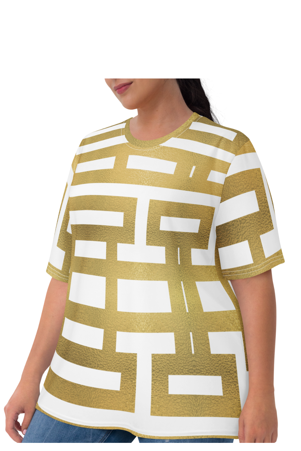 Women's Long Tees (Gold and White)