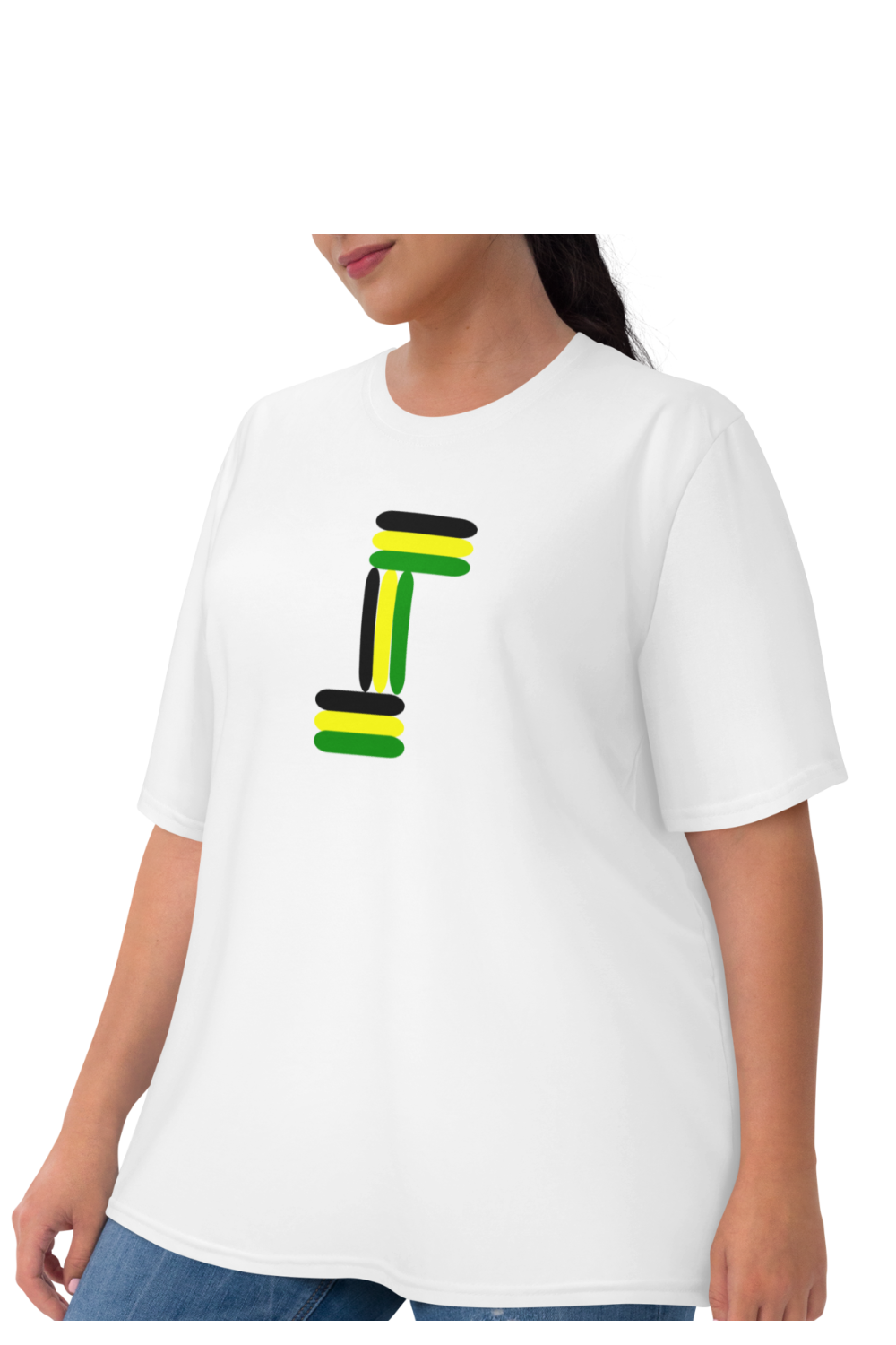 Women's Long Tees (Black, Green and Gold Patch)