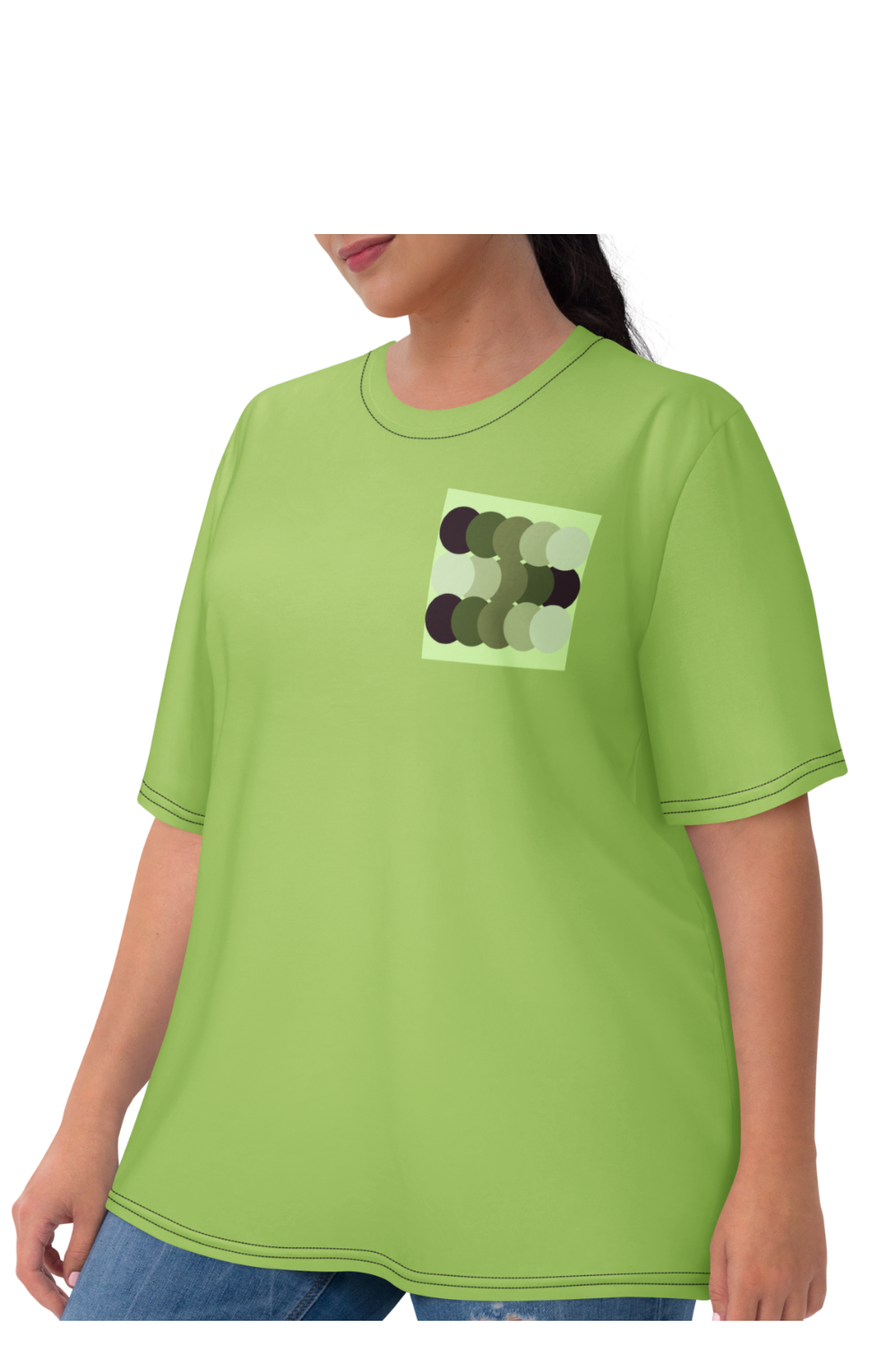 Women's Long Tees (Green Cascade)