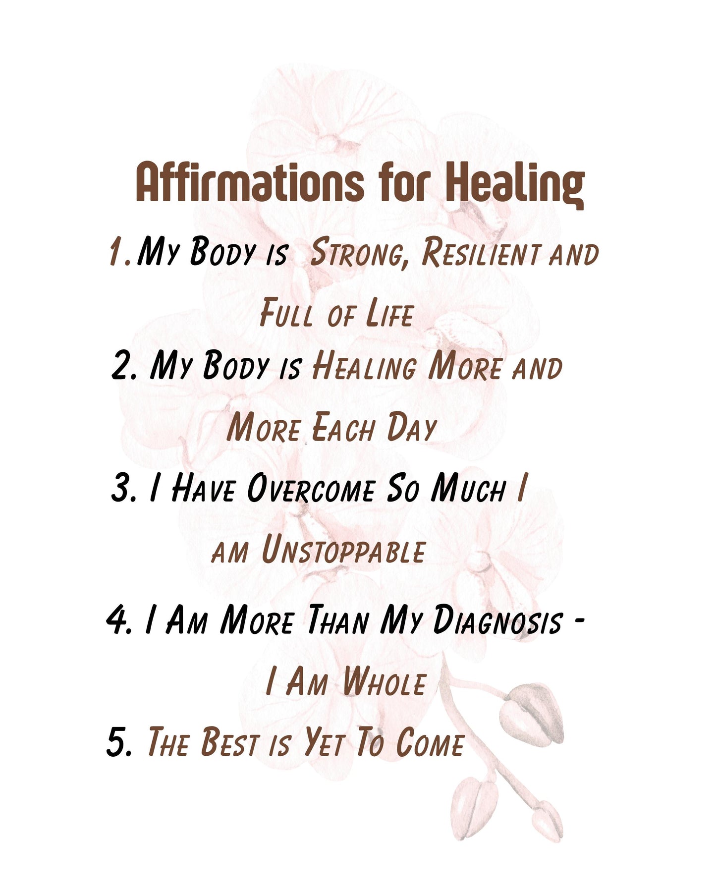 Affirmations For Healing