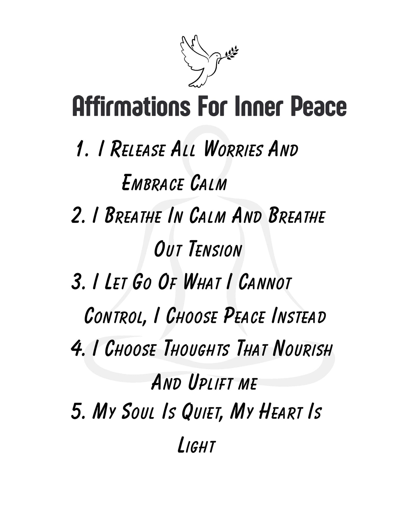 Affirmations For Inner Peace