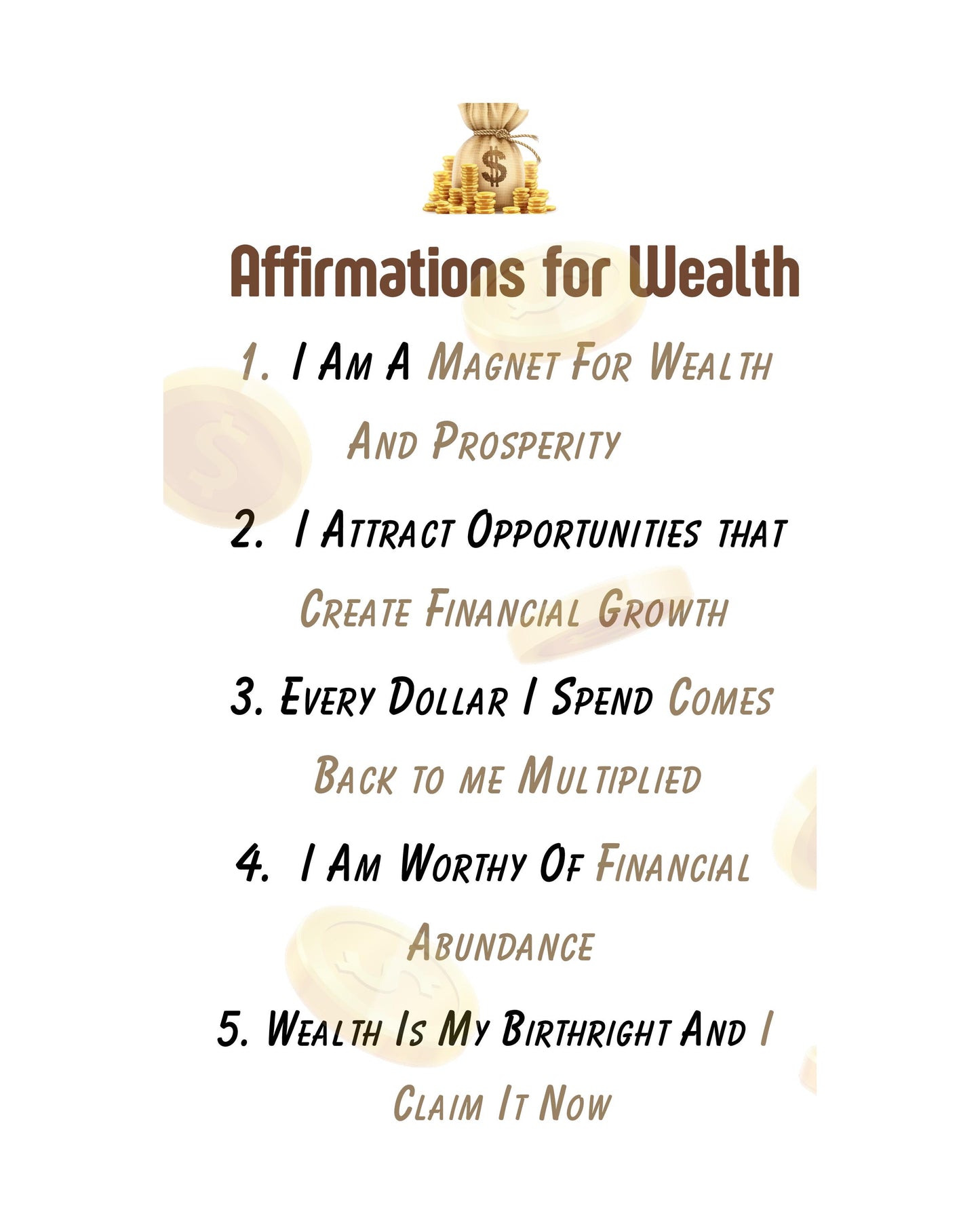 Affirmations For Wealth