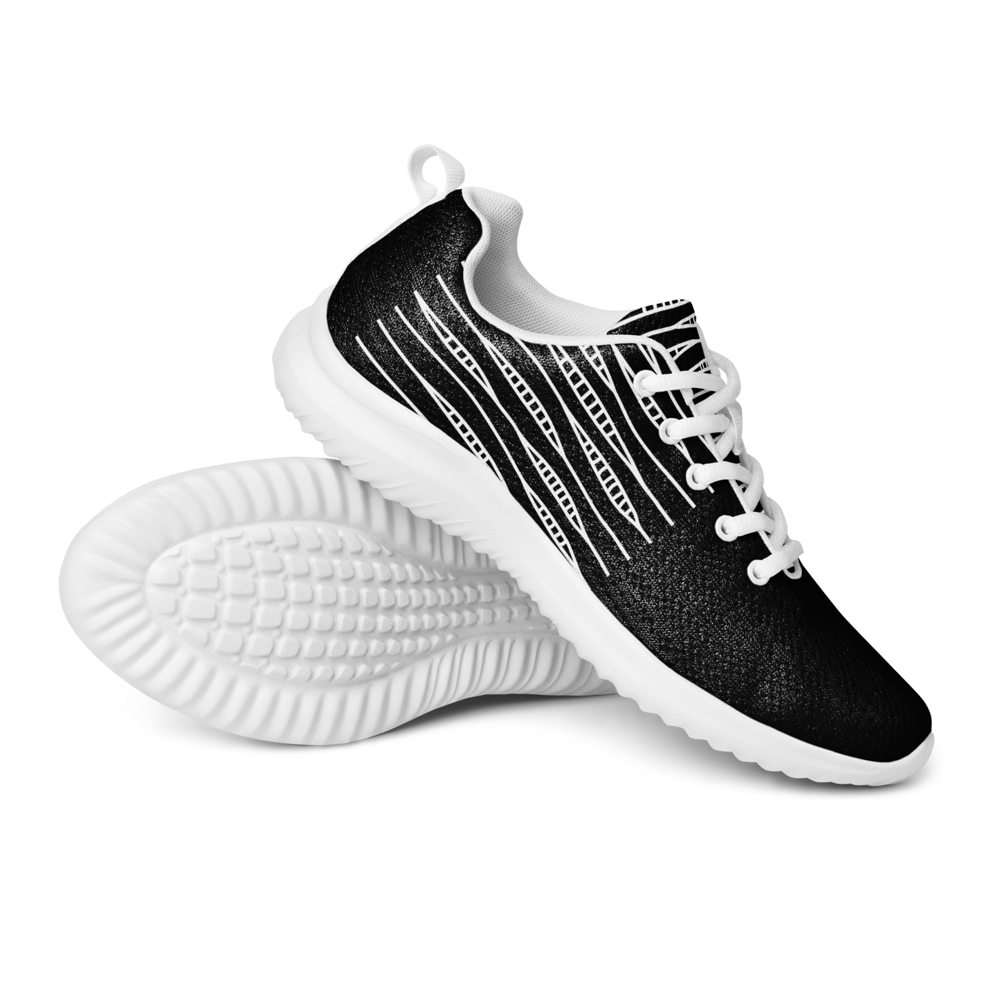 Men’s Athletic Shoes (Black and White)