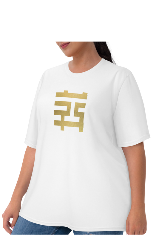 Women's Long Tees (Gold and White Patch)