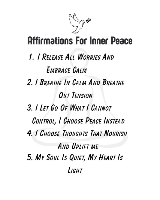 Affirmations For Inner Peace