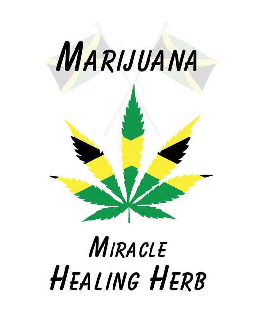 Marijuana Miracle Healing Herb Print