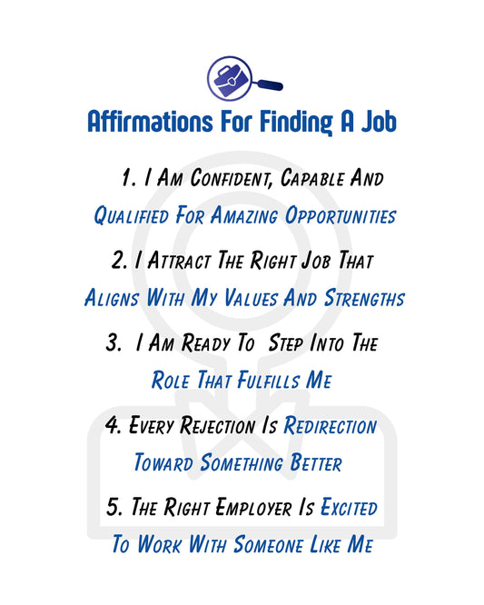 Affirmations for Finding A Job